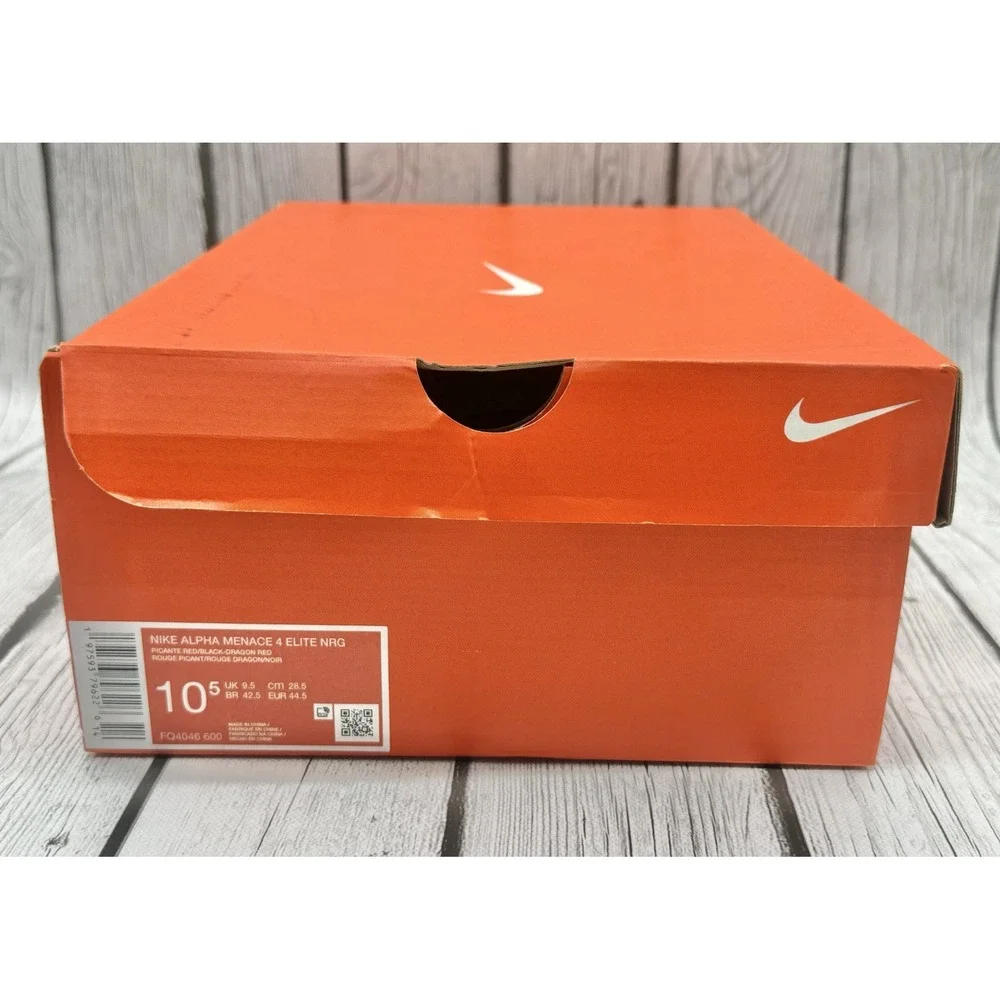 Nike Men's Alpha Menace 4 Elite NRG Pecante Red Size 10.5 FQ4046-600‎ New